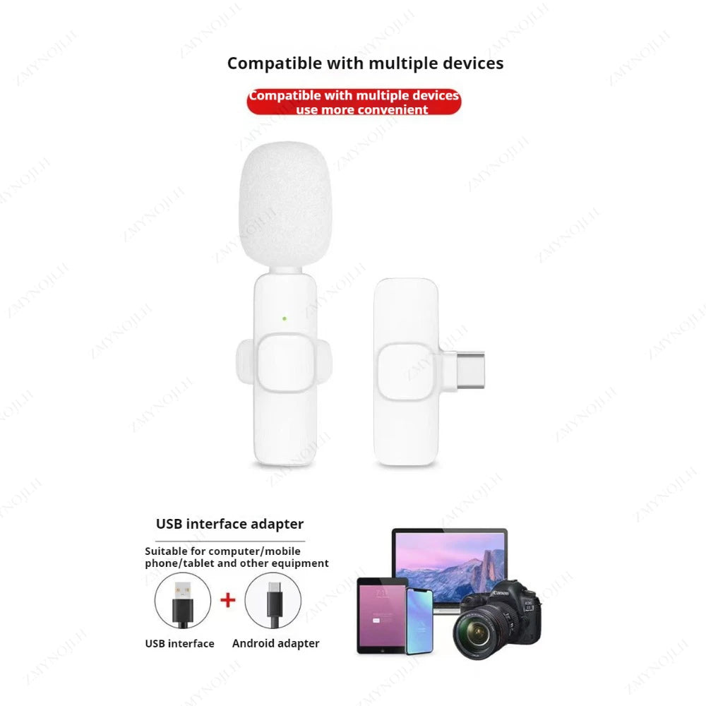 Wireless Lavalier Microphone – Mini Clip-On Mic for iPhone, Android, PC, Camera & Gaming
