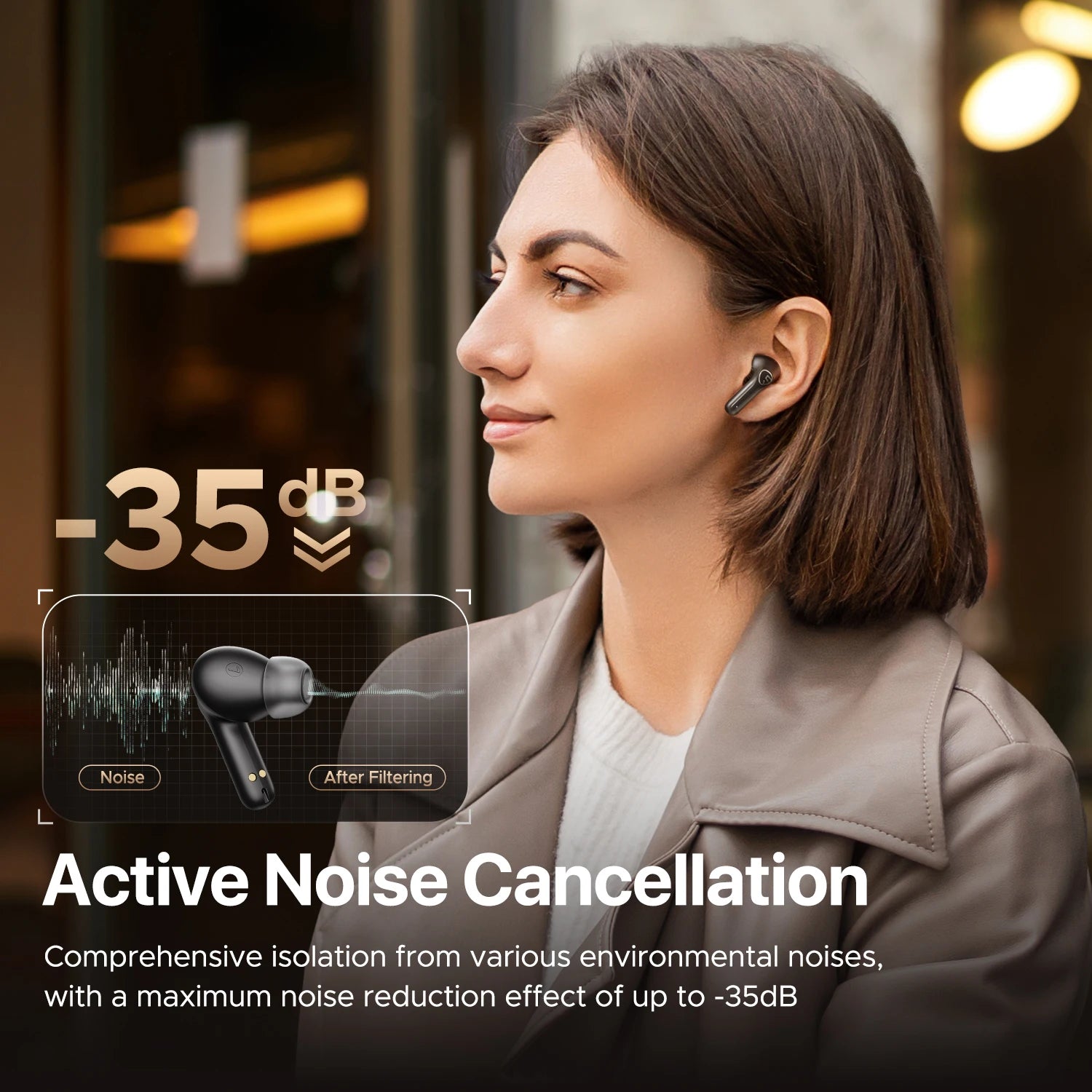 T3 Pro Wireless Earbuds – ANC, 4 Mics, Bluetooth 5.4 & Multipoint