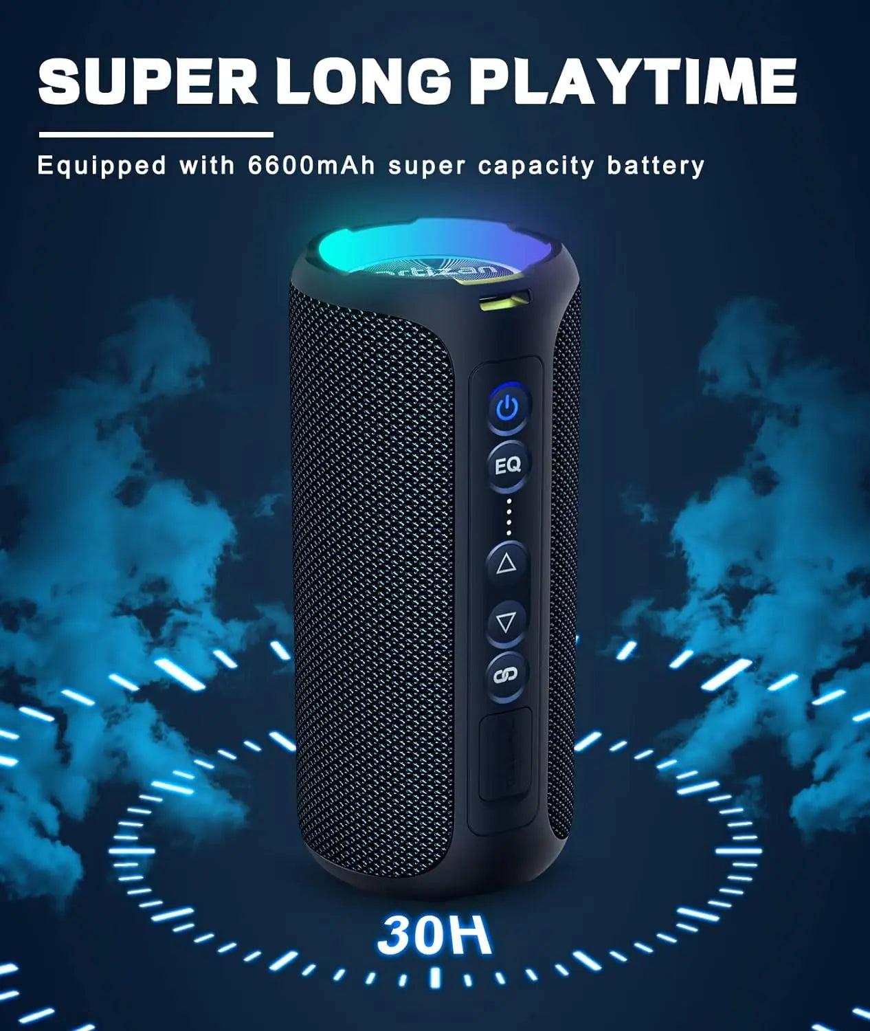 X8 Pro Bluetooth Speaker – 40W Bass, 30H Playtime & Epic Light Show