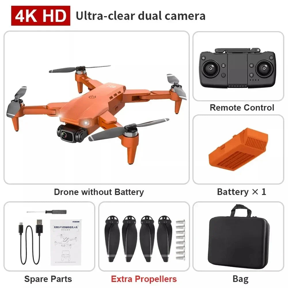 Drone L900 Pro 4K GPS 5G WiFi FPV Brushless Foldable Quadcopter with Dual HD Camera & 1.2KM Range