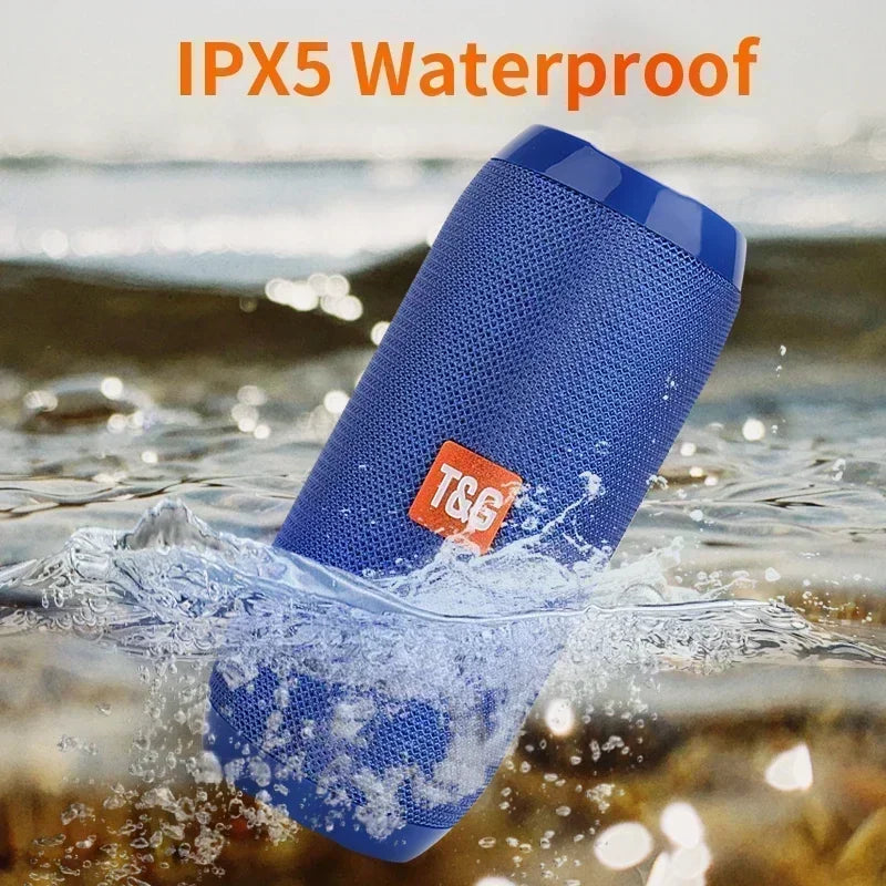 Portable Waterproof Bluetooth Speaker with Subwoofer – Outdoor Stereo Sound, FM Radio & TF Card Support