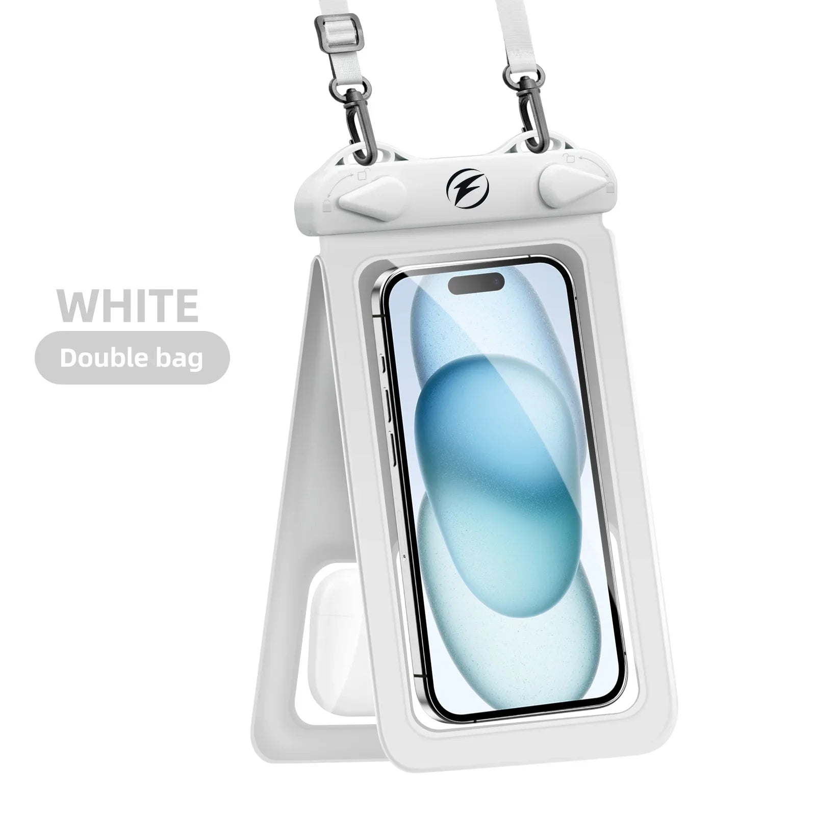 Waterproof Phone Pouch with Double Pockets – Underwater Dry Bag for iPhone, Samsung & More