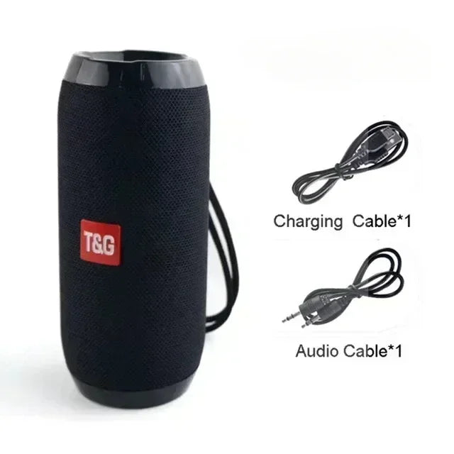 Portable Waterproof Bluetooth Speaker with Subwoofer – Outdoor Stereo Sound, FM Radio & TF Card Support