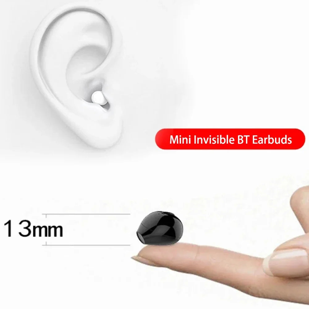 Invisible Mini TWS Earbuds – Bluetooth 5.2, Noise Reduction, In-Ear Sleep Fit