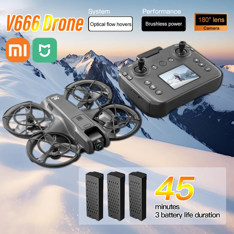 Xiaomi V666 4K/8K Mini Drone – Smart Obstacle Sensors & Dual HD Camera