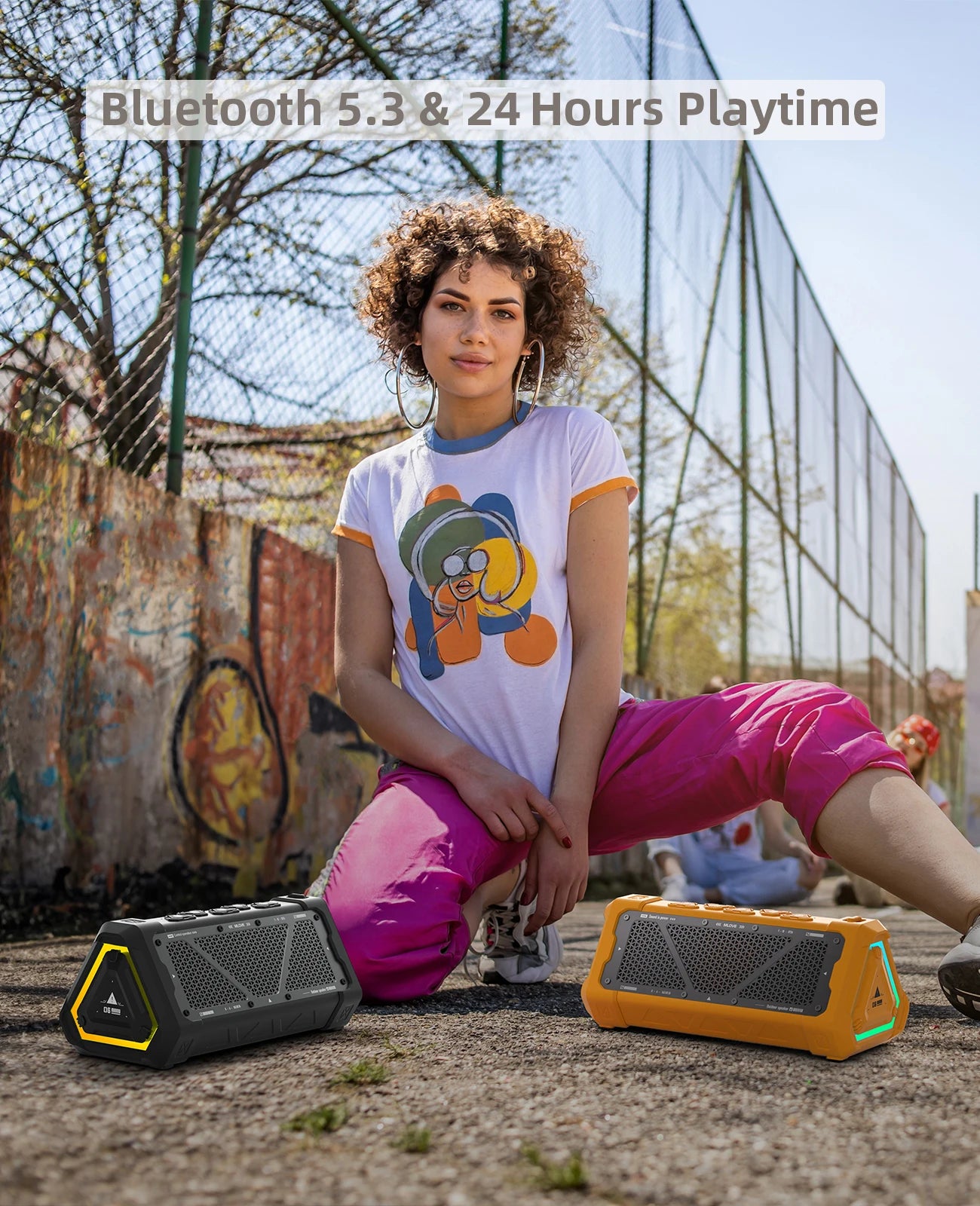 P3 40W Bluetooth 5.3 Speaker – Deep Sound, Splash-Proof, SD Card Ready