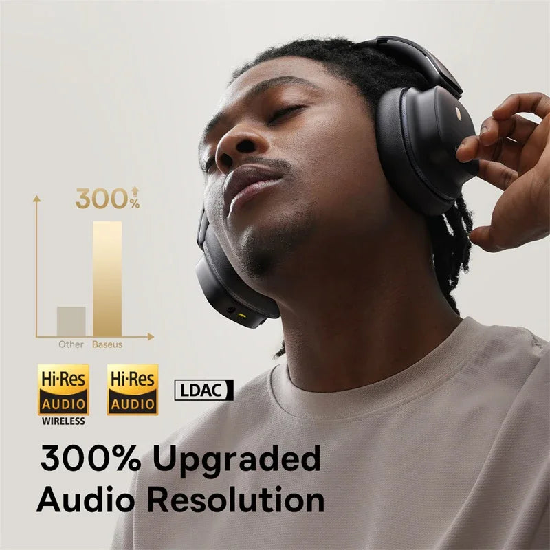 Bowie 30 Max Hi-Res Wireless Headphones – LDAC, 45dB ANC, Over-Ear, 3D Spatial Sound