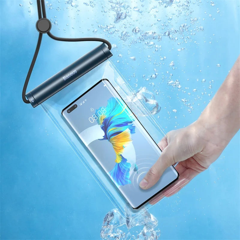 Universal Waterproof Phone Case – IPX8 Certified Dry Bag Pouch for iPhone 12 Pro Max, Samsung, Xiaomi & More (Up to 7.2")