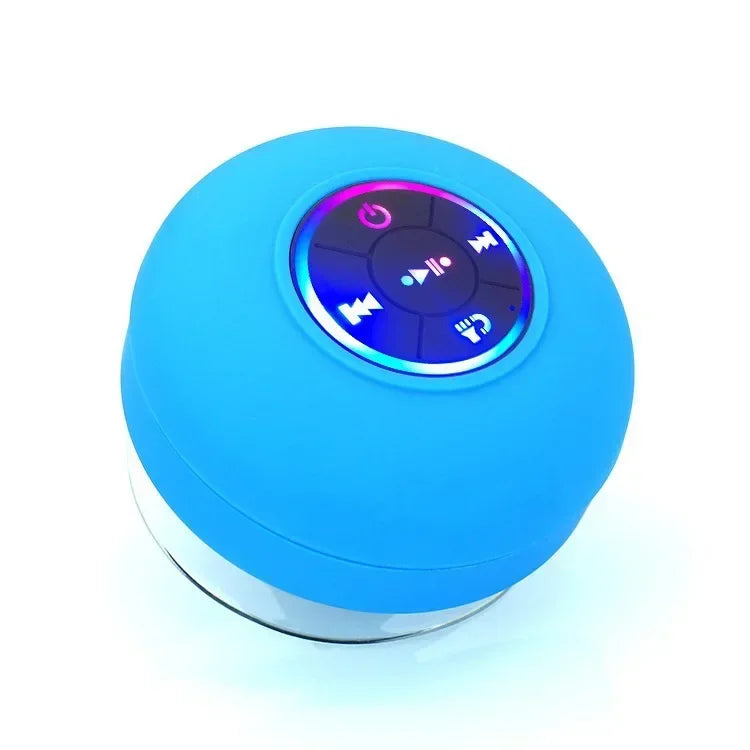 Mini Waterproof Bluetooth Speaker – LED, Suction Cup, Portable Shower & Outdoor Use