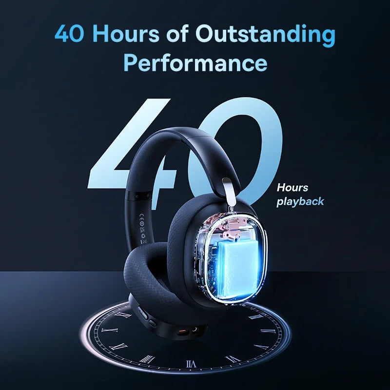 GH02 Wireless Gaming Headset – RGB, 40mm Drivers, Mic & 3-Way Connection