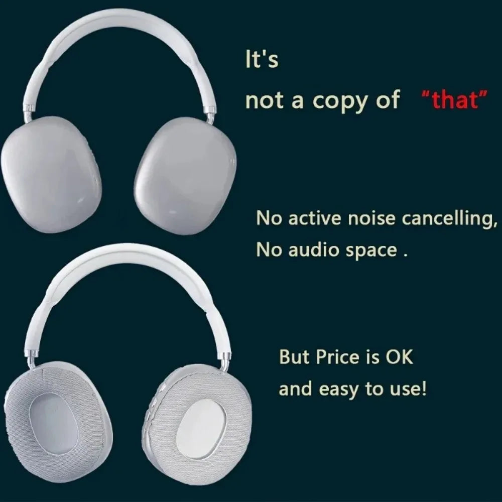 P9 Wireless Bluetooth Headphones – Noise Cancelling Over-Ear with Mic for Gaming & Apple