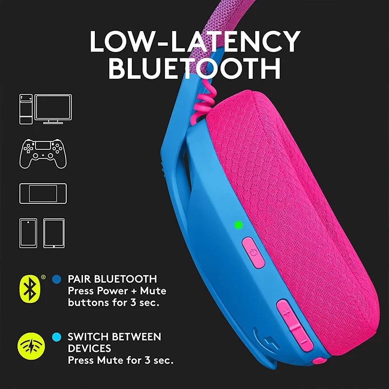G435 Wireless Gaming Headset – Bluetooth & LIGHTSPEED, Surround Sound, Over-Ear for PC & Laptop