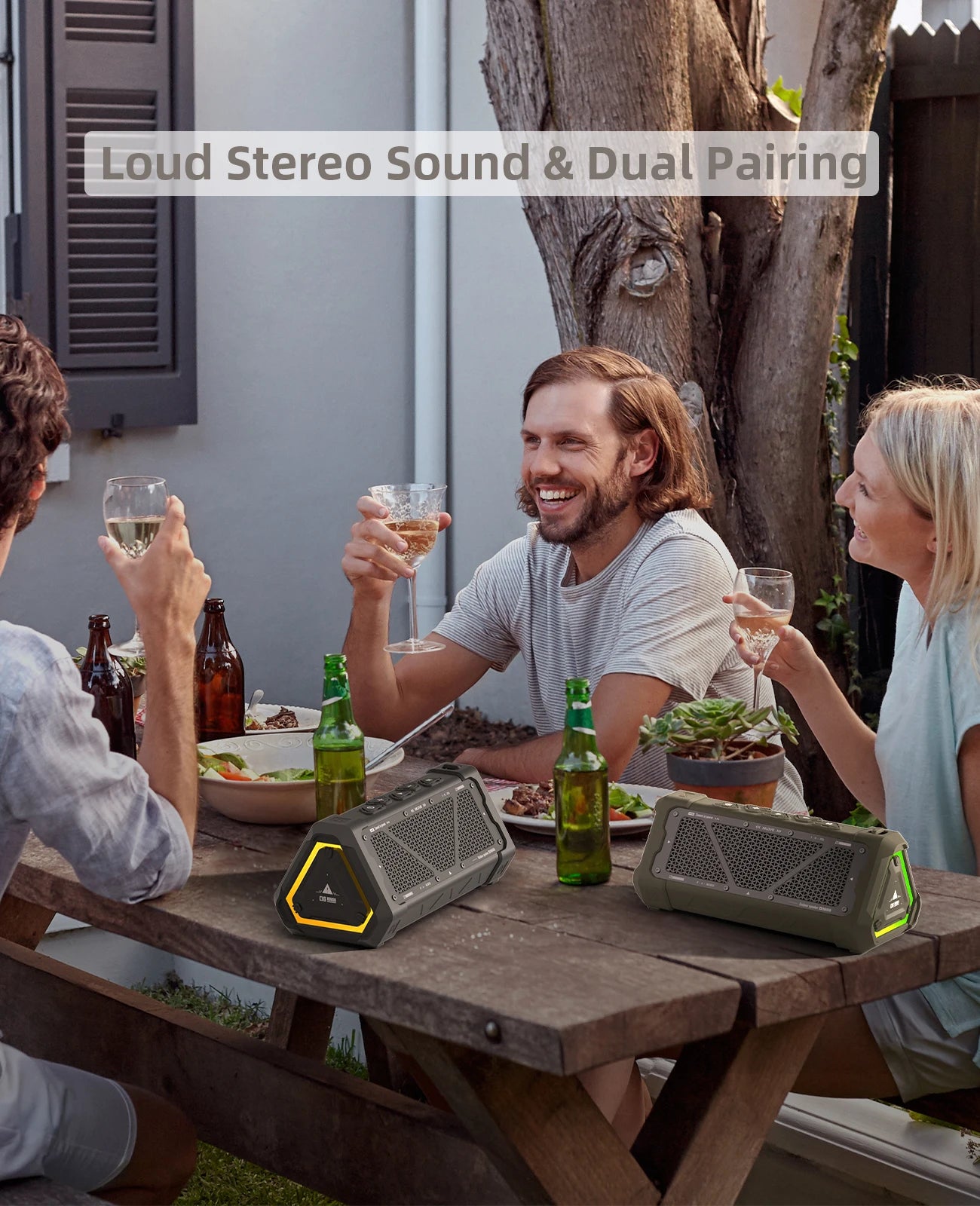 P3 40W Bluetooth 5.3 Speaker – Deep Sound, Splash-Proof, SD Card Ready