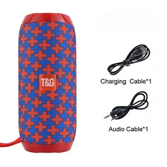 Portable Waterproof Bluetooth Speaker with Subwoofer – Outdoor Stereo Sound, FM Radio & TF Card Support