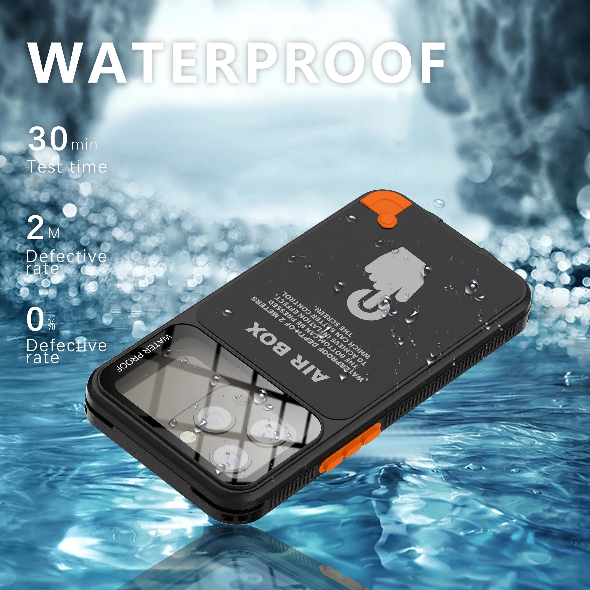 IP68 Waterproof & Shockproof Case – Underwater Protection for iPhone 12–16 Pro Max