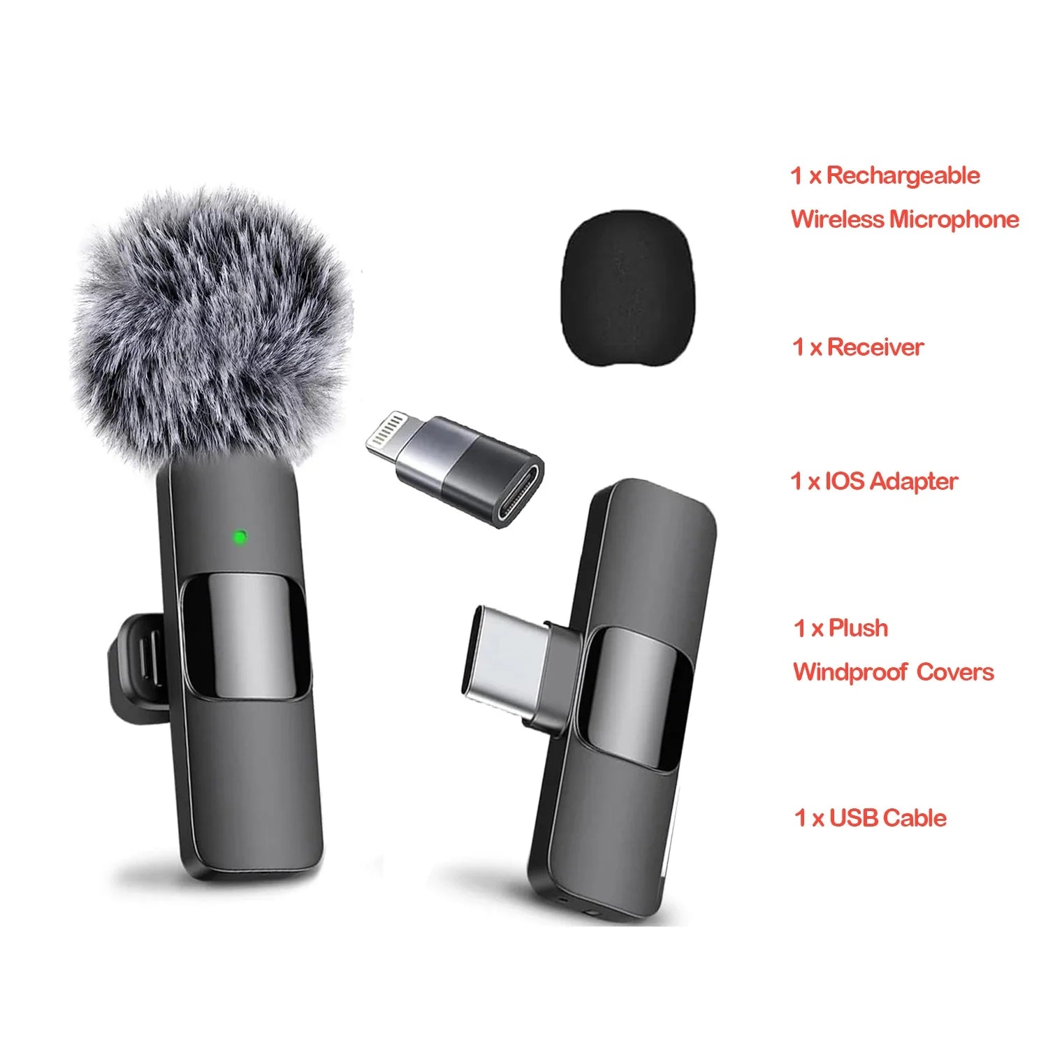  Pro Wireless Lavalier Mic – Clip-On Microphone for iPhone & Android | Ideal for Interviews, Vlogs & Podcasts