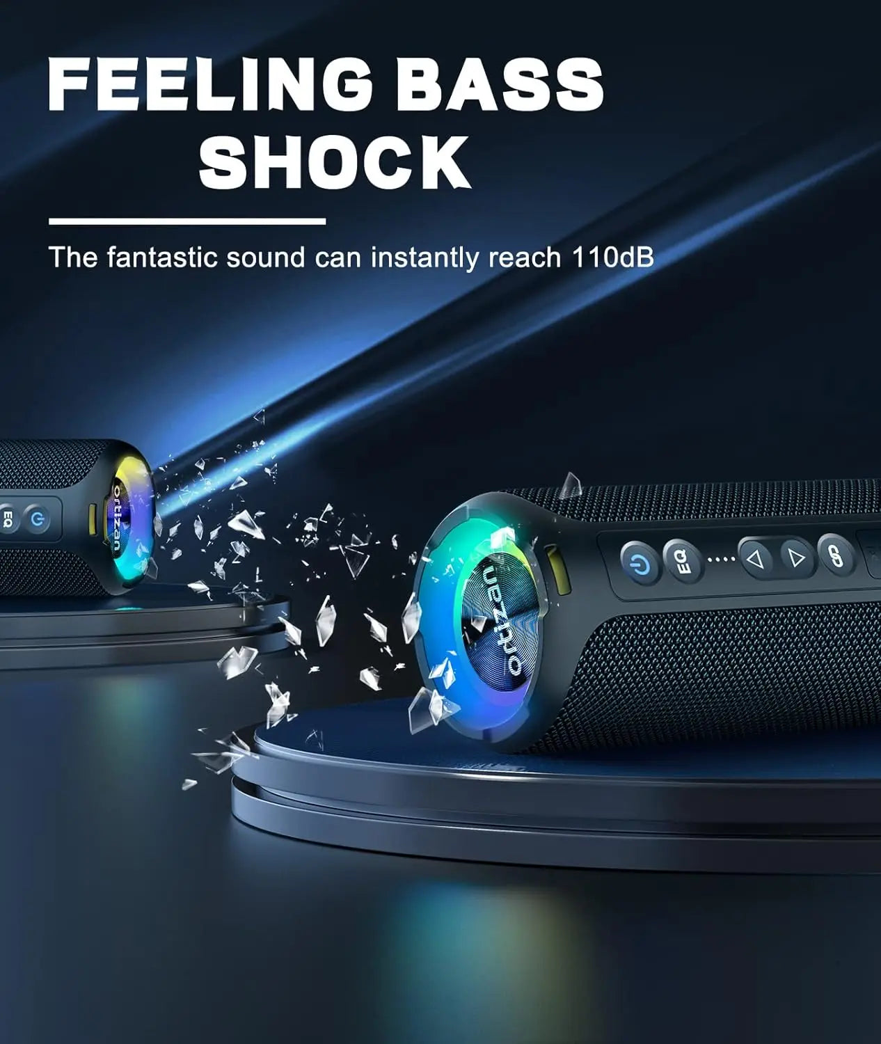 X8 Pro Bluetooth Speaker – 40W Bass, 30H Playtime & Epic Light Show