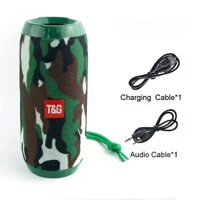 Portable Waterproof Bluetooth Speaker with Subwoofer – Outdoor Stereo Sound, FM Radio & TF Card Support