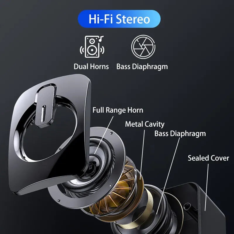 USB Computer Speakers with LED – HiFi Stereo Sound Bar with Microphone for Desktop PC & Laptop