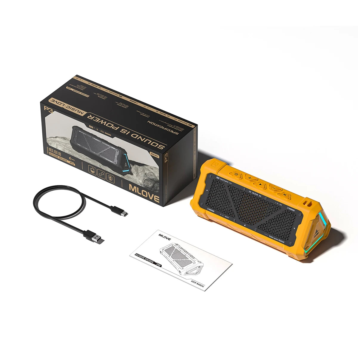 P3 40W Bluetooth 5.3 Speaker – Deep Sound, Splash-Proof, SD Card Ready