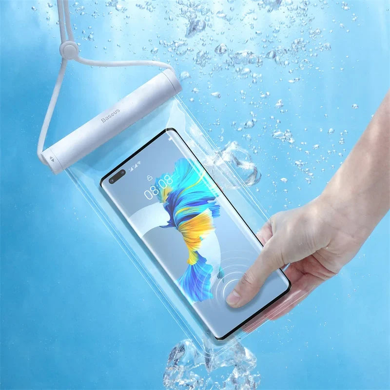 Universal Waterproof Phone Case – IPX8 Certified Dry Bag Pouch for iPhone 12 Pro Max, Samsung, Xiaomi & More (Up to 7.2")