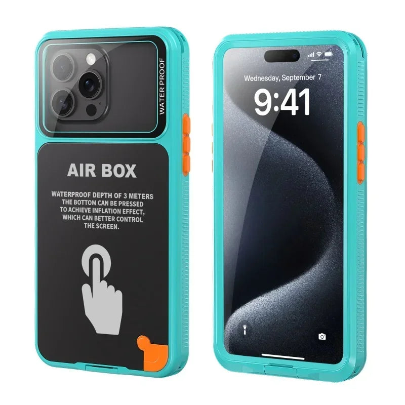 IP68 Waterproof & Shockproof Case – Underwater Protection for iPhone 12–16 Pro Max