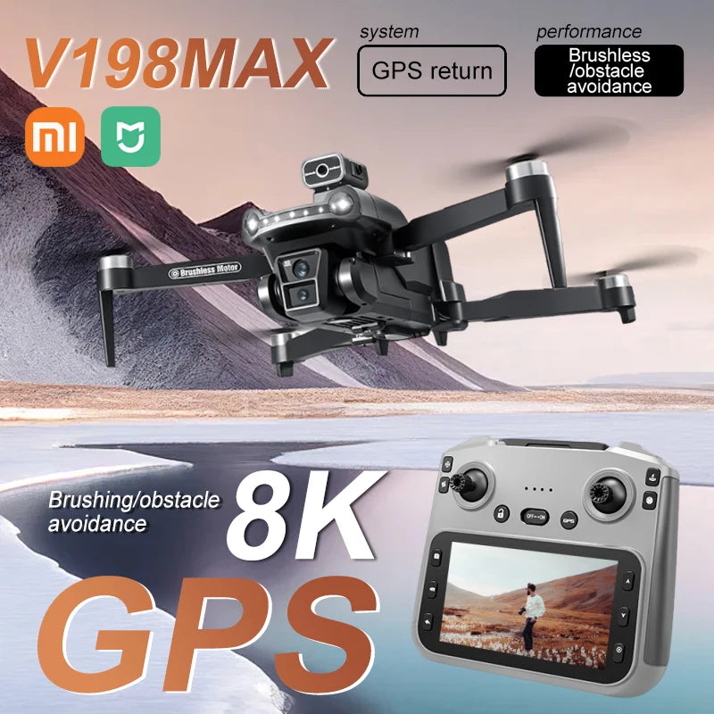 Xiaomi V198MAX 8K Drone – Foldable, FPV, Laser Obstacle Avoidance