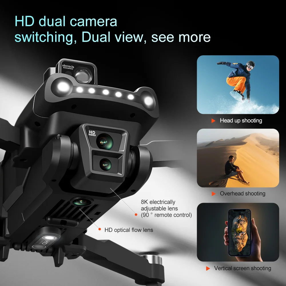 8K Pro GPS Drone with HD Camera, Foldable Design & Obstacle Avoidance