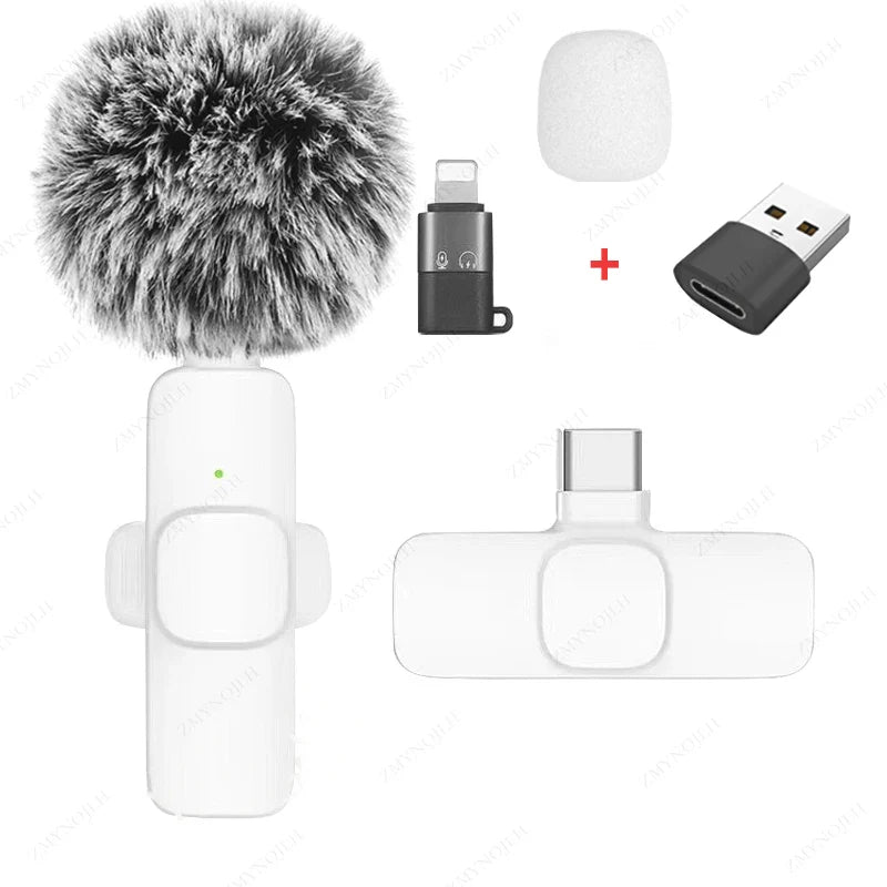 Wireless Lavalier Microphone – Mini Clip-On Mic for iPhone, Android, PC, Camera & Gaming
