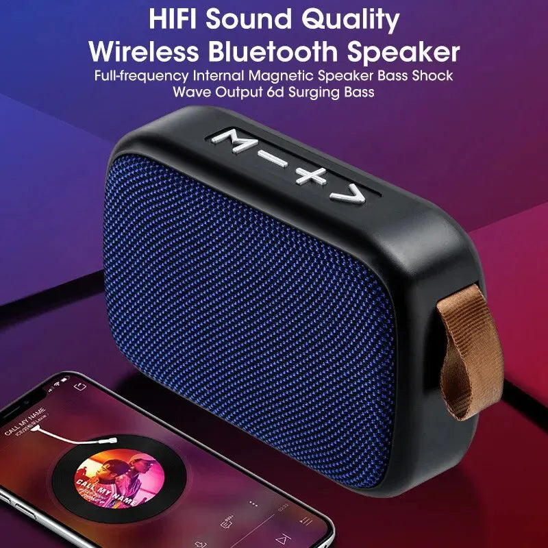 Mini Wireless Bluetooth Speaker – Portable Subwoofer with Fabric Design for Home & Outdoors