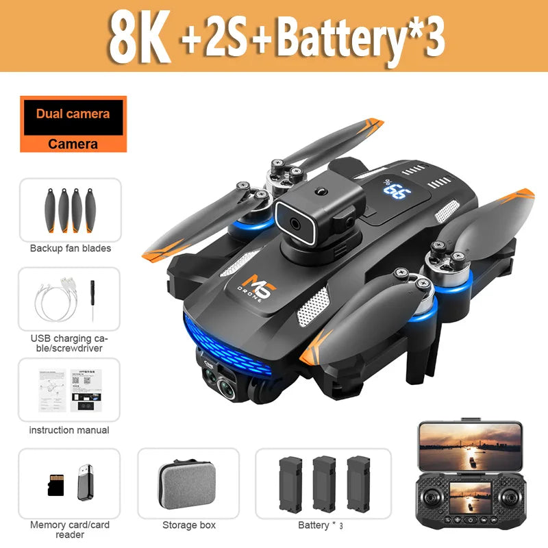 Xiaomi M6 8K Drone with Screen Remote, 5G FPV & 4K HD Camera