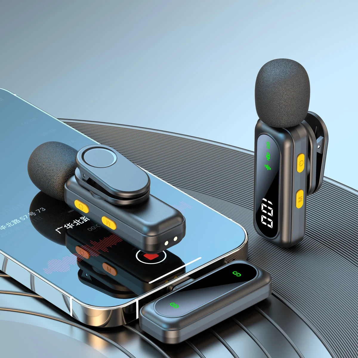 Wireless Lavalier Microphone – Noise Cancelling Clip-On Mic for iPhone 15/16, Android & PC