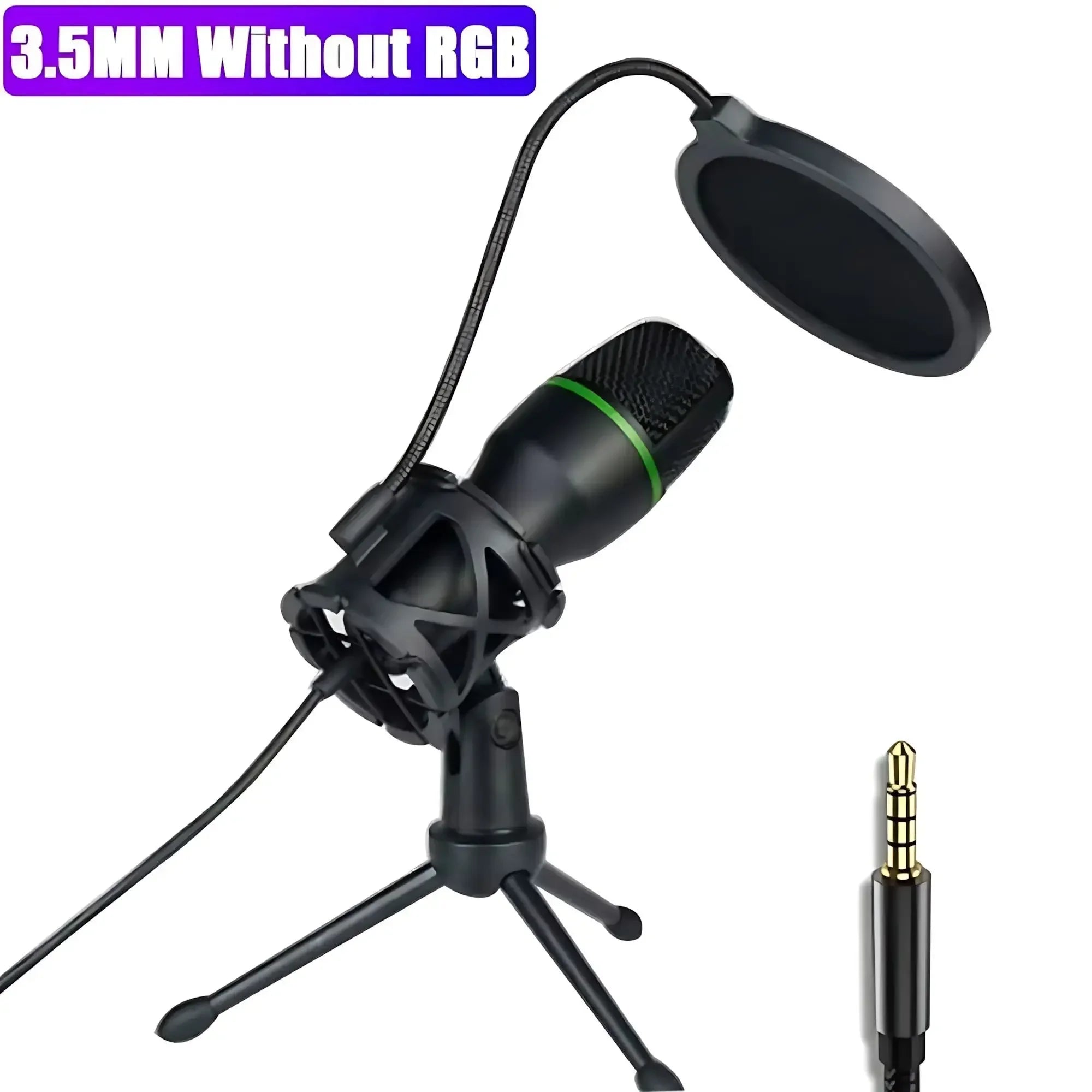 RGB Condenser Microphone Kit – Pro Mic with Tripod for Streaming, YouTube & Podcasts