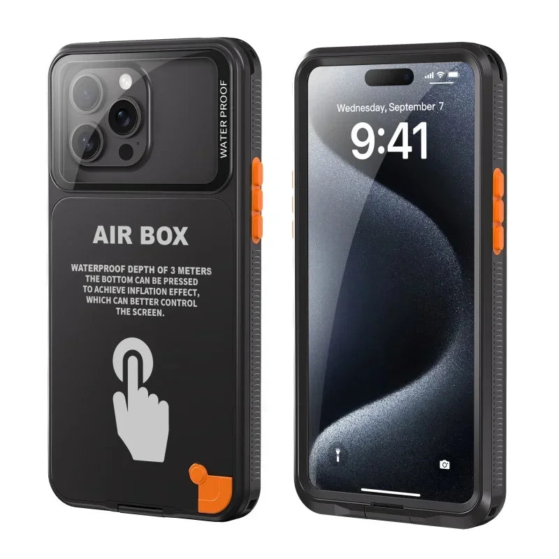 IP68 Waterproof & Shockproof Case – Underwater Protection for iPhone 12–16 Pro Max