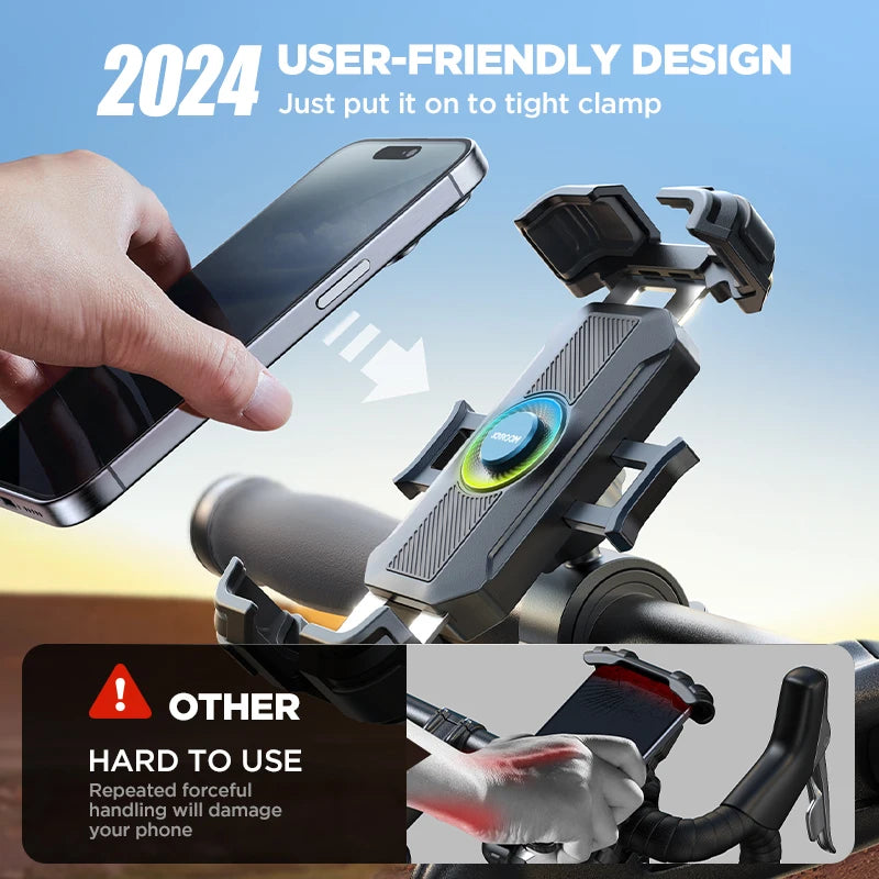 Joyroom Motorcycle & Bike Phone Mount – Ultra-Stable Handlebar Holder for iPhone, Samsung & More
