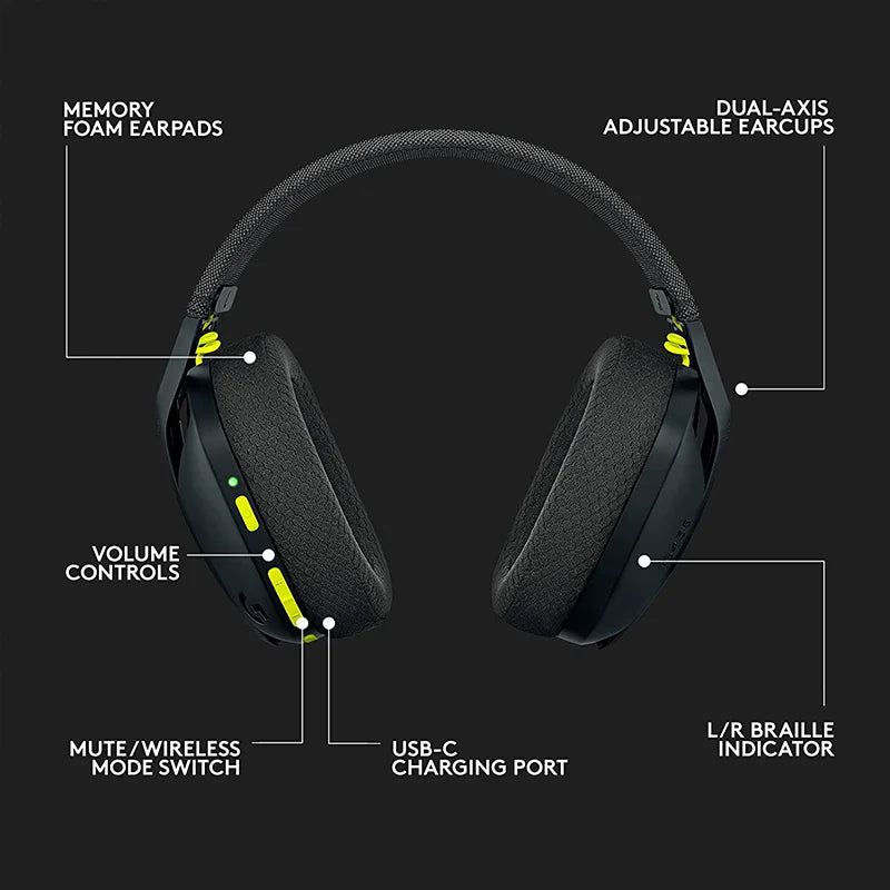 G435 Wireless Gaming Headset – Bluetooth & LIGHTSPEED, Surround Sound, Over-Ear for PC & Laptop
