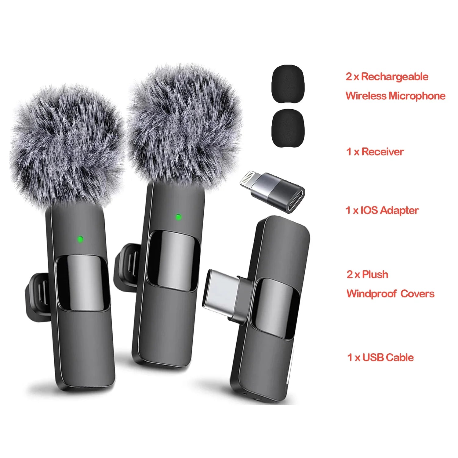  Pro Wireless Lavalier Mic – Clip-On Microphone for iPhone & Android | Ideal for Interviews, Vlogs & Podcasts