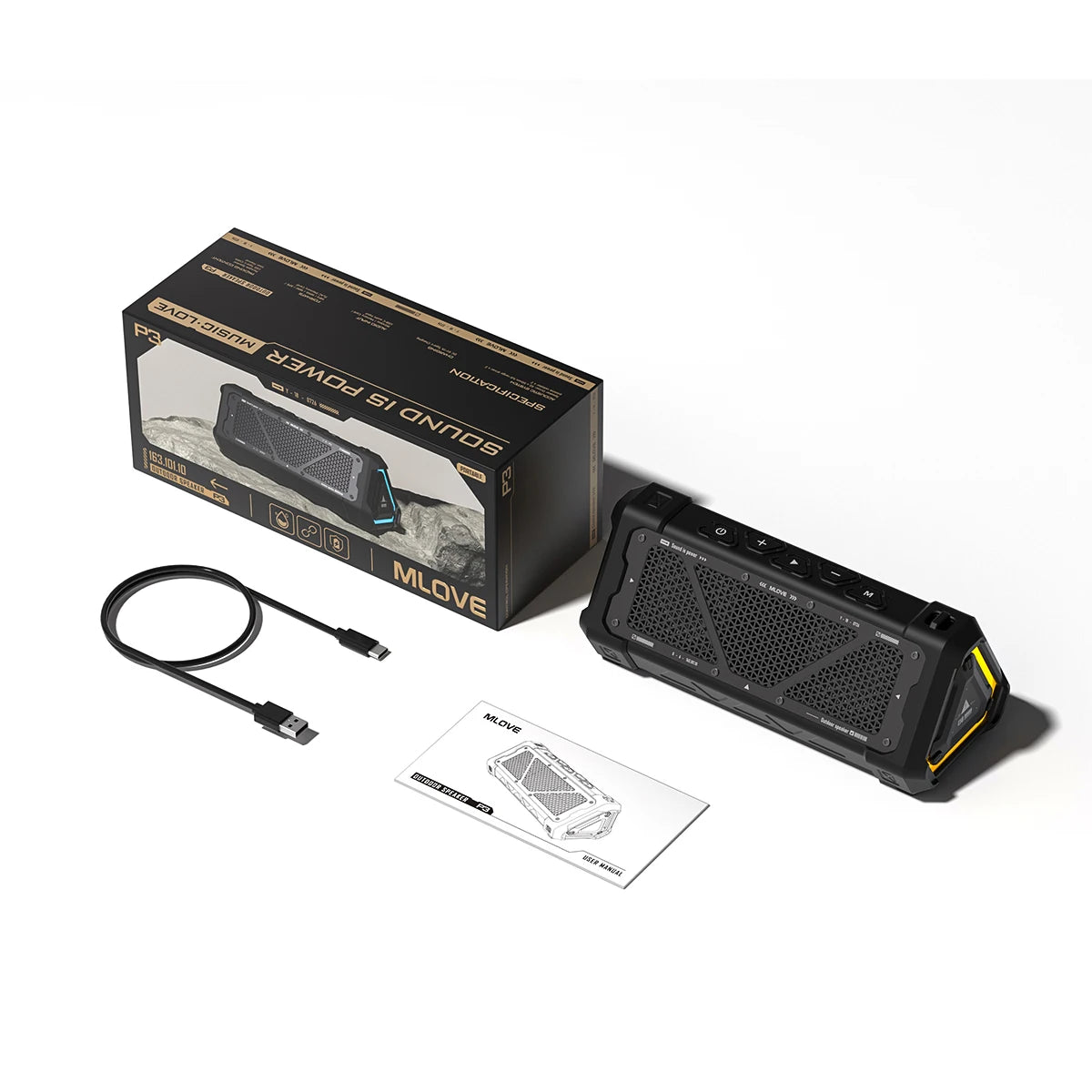 P3 40W Bluetooth 5.3 Speaker – Deep Sound, Splash-Proof, SD Card Ready