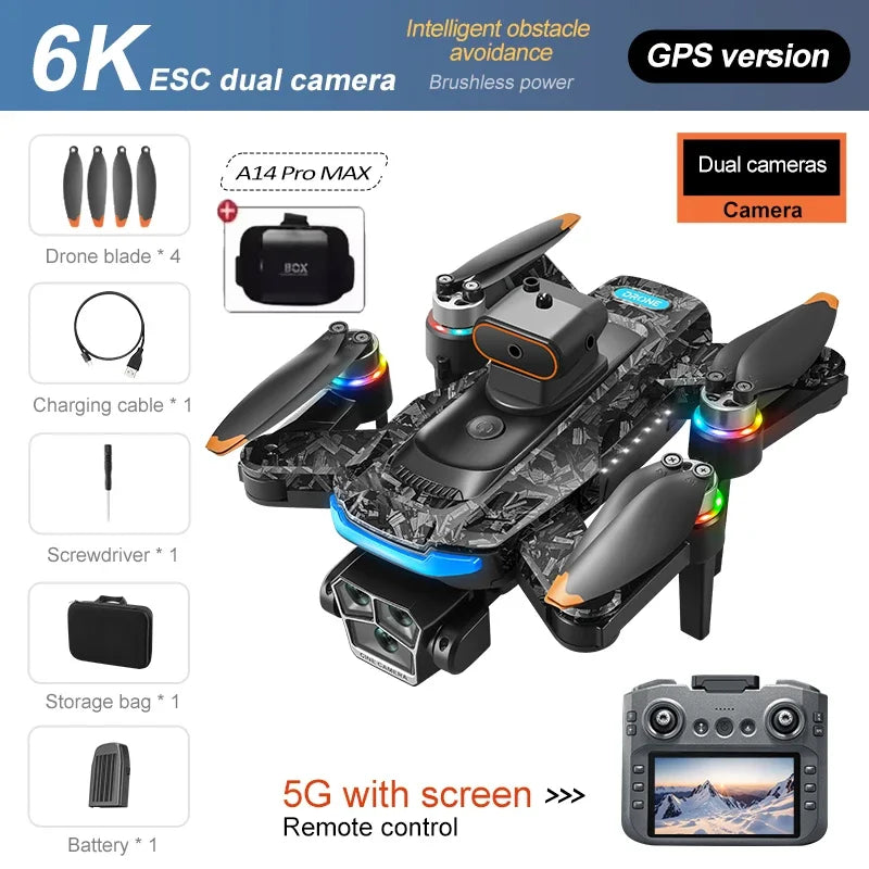 Xiaomi A14 Pro Max 8K Drone – GPS, 3 Cameras, Obstacle Avoidance & Foldable Design