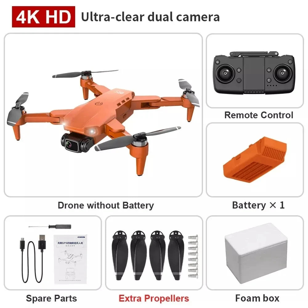 Drone L900 Pro 4K GPS 5G WiFi FPV Brushless Foldable Quadcopter with Dual HD Camera & 1.2KM Range